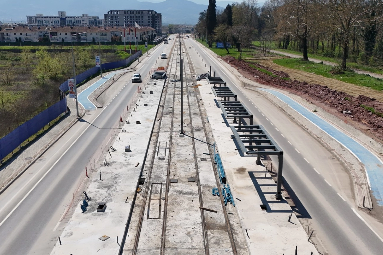 Kocaeli Kartepe Tramvay Hattı&rsquo;nda ilk istasyon tamam