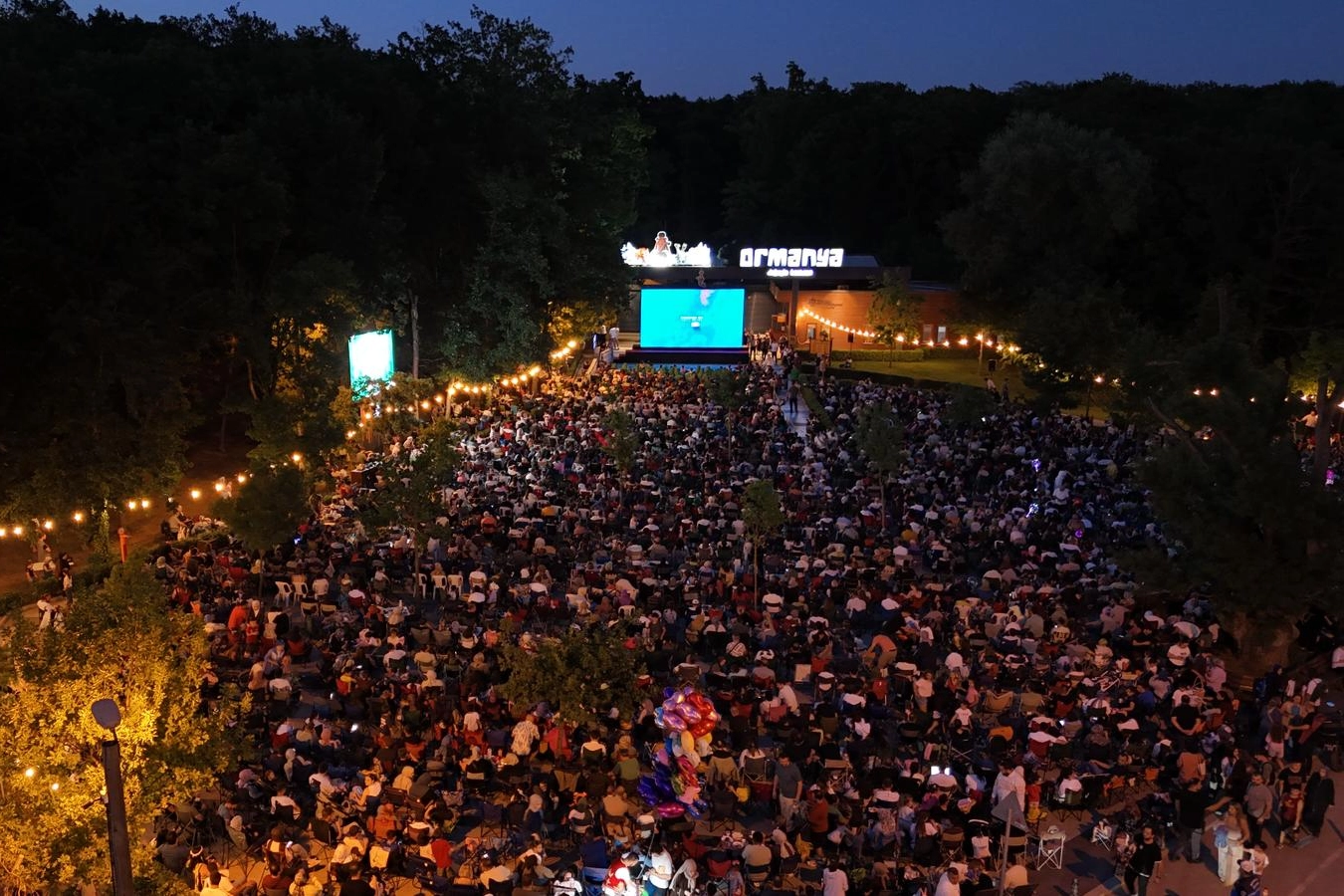 Orman i&ccedil;inde sinema keyfi