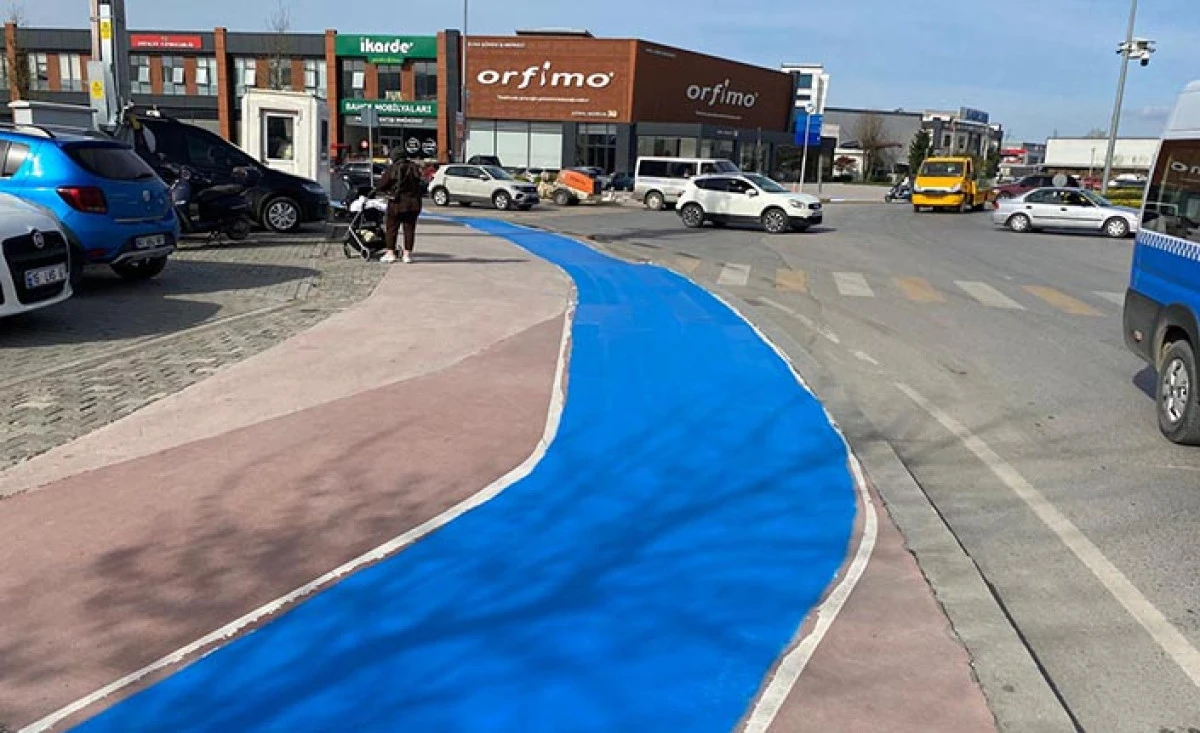 B&uuml;y&uuml;kşehir&rsquo;den Erenler&rsquo;de Bisiklet Yollarına G&uuml;venli Dokunuş