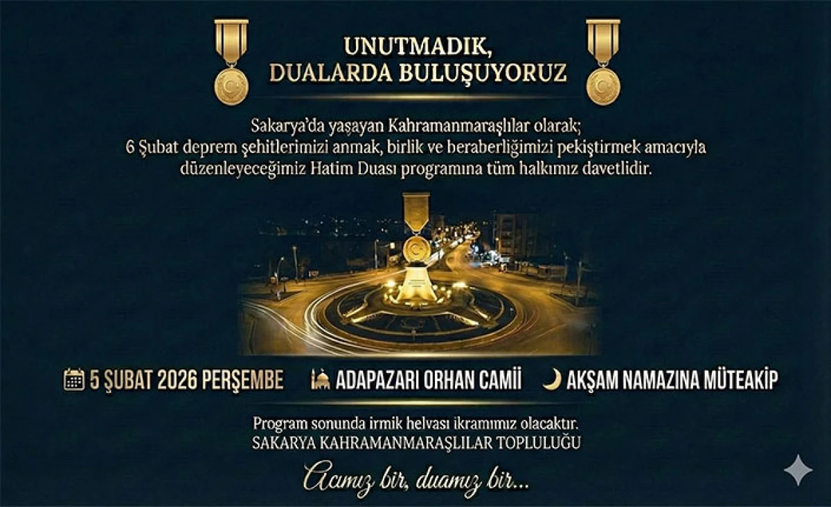 Deprem Şehitleri İ&ccedil;in Hatim Programı D&uuml;zenleniyor 