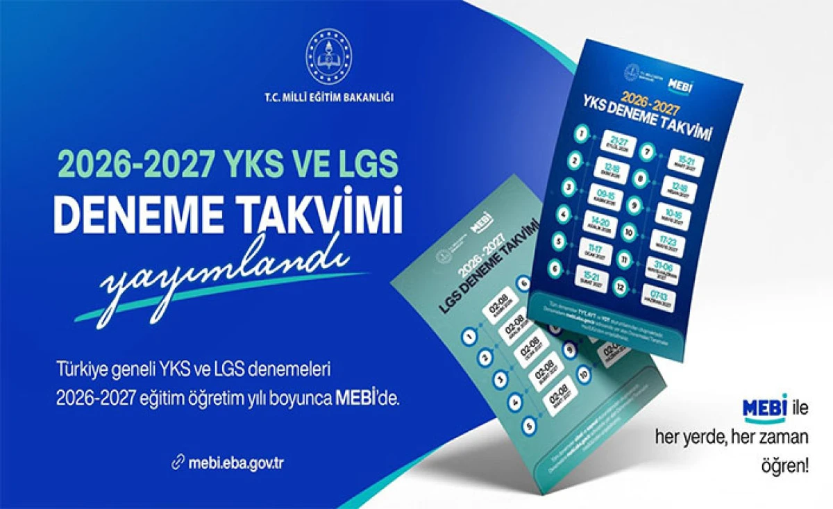 MEBİ&rsquo;de 2026-2027 Eğitim &Ouml;ğretim Yılı YKS Ve LGS Deneme Takvimi A&ccedil;ıklandı