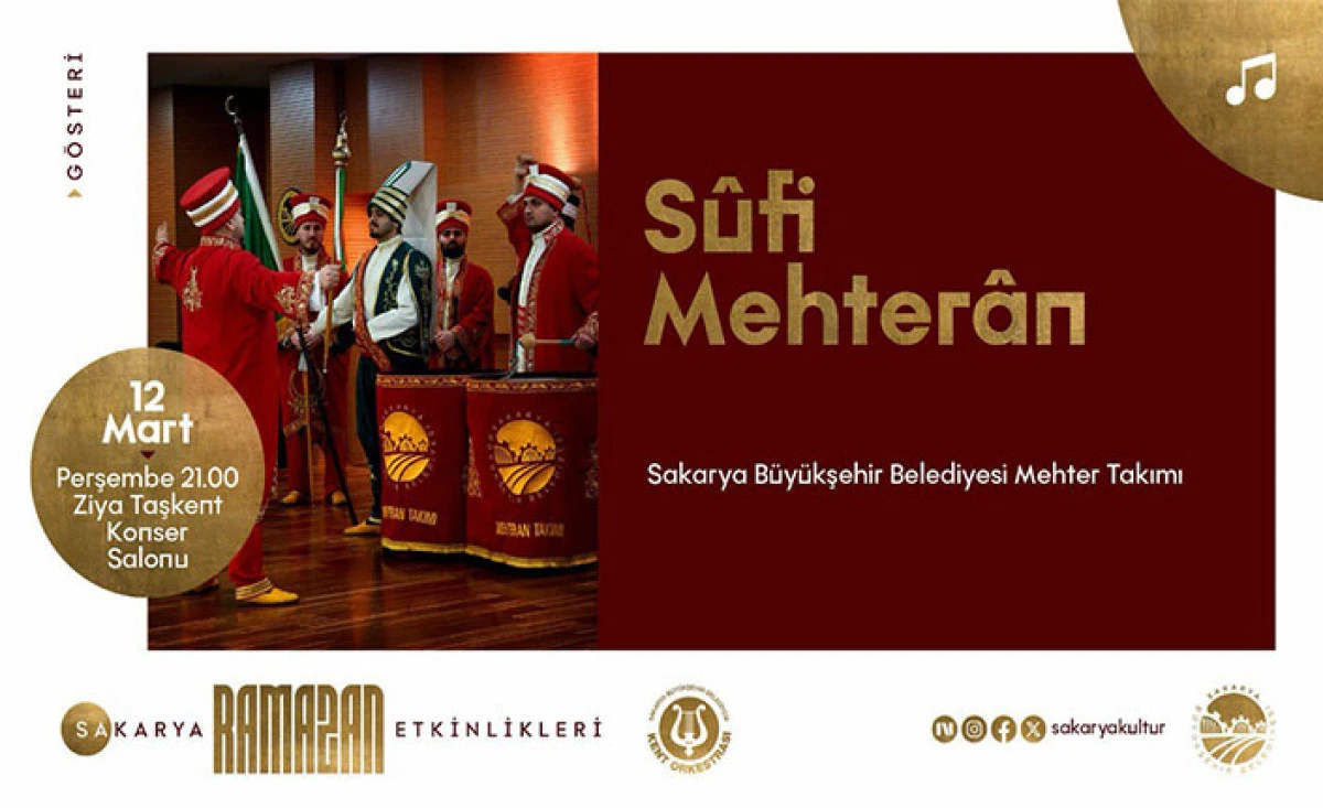 Ramazan K&uuml;lt&uuml;r Sanat Takvimi Sufi Mehteran G&ouml;sterisiyle Devam Edecek