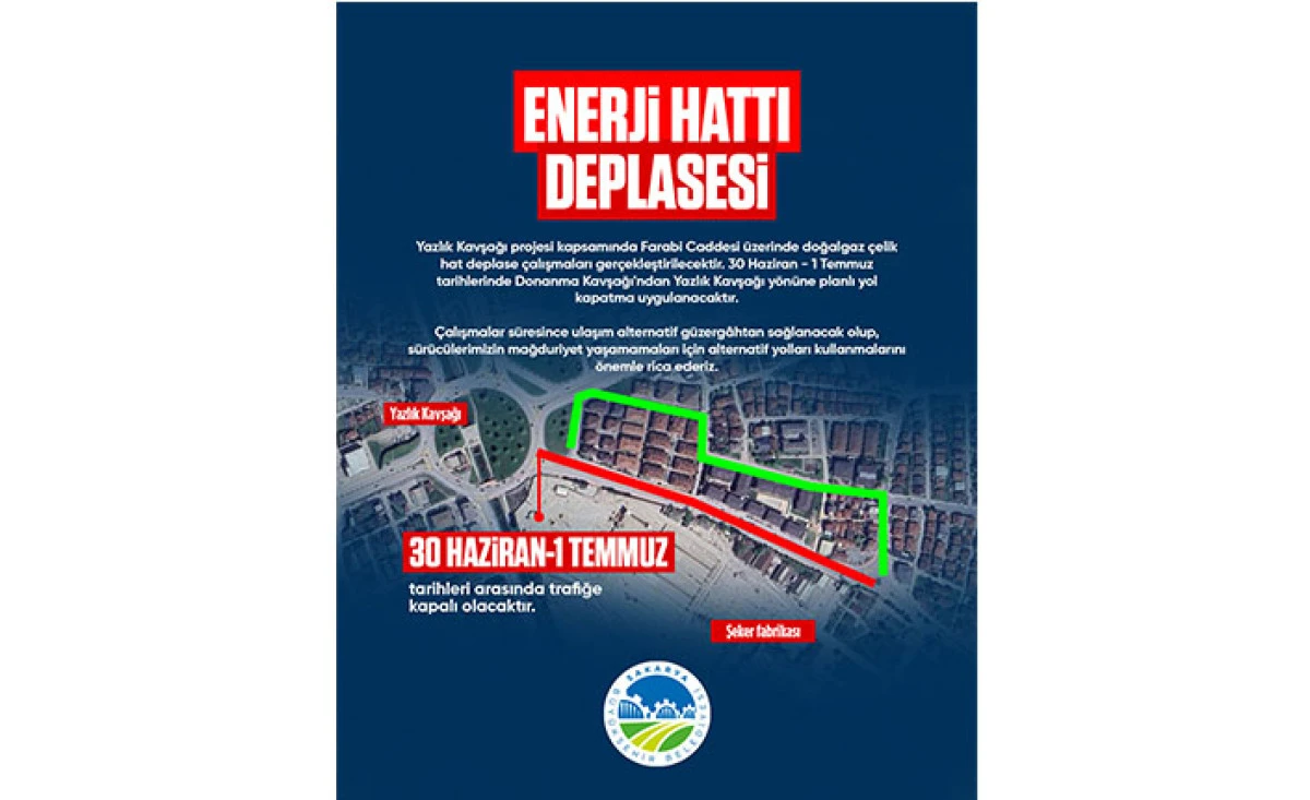 Şeker Fabrikası Girişi Ve Yazlık Kavşağı Arasındaki B&ouml;l&uuml;m 2 G&uuml;n Trafiğe Kapanıyor