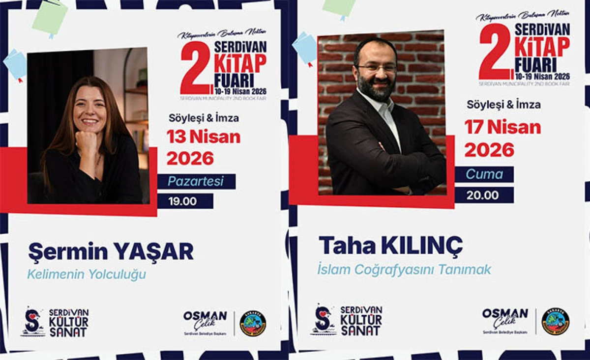 Serdivan Kitap Fuarı&rsquo;nda 16 Nisan S&ouml;yleşileri Kitapseverleri Bekliyor