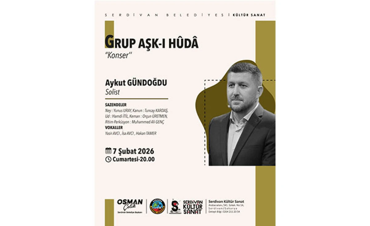 Serdivan K&uuml;lt&uuml;r Sanat&rsquo;ta Grup Aşk-ı Huda Konseri
