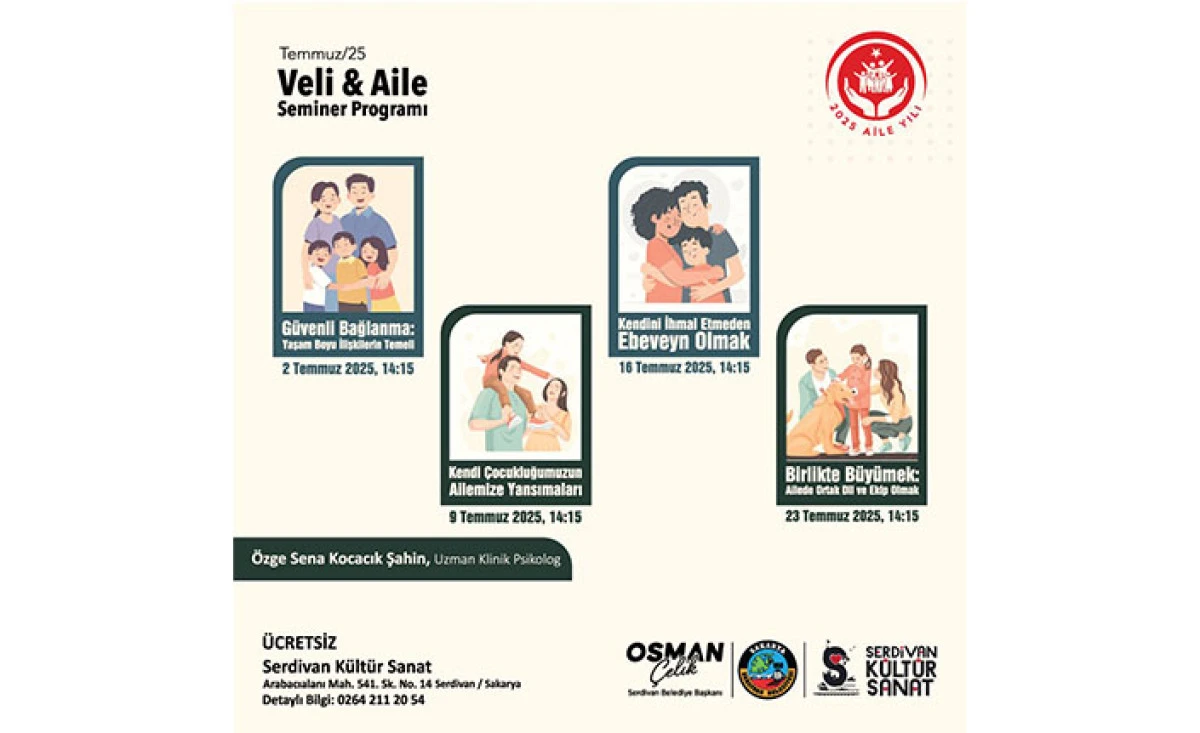 Serdivan’da Aile Yılı Seminerleri Başlıyor